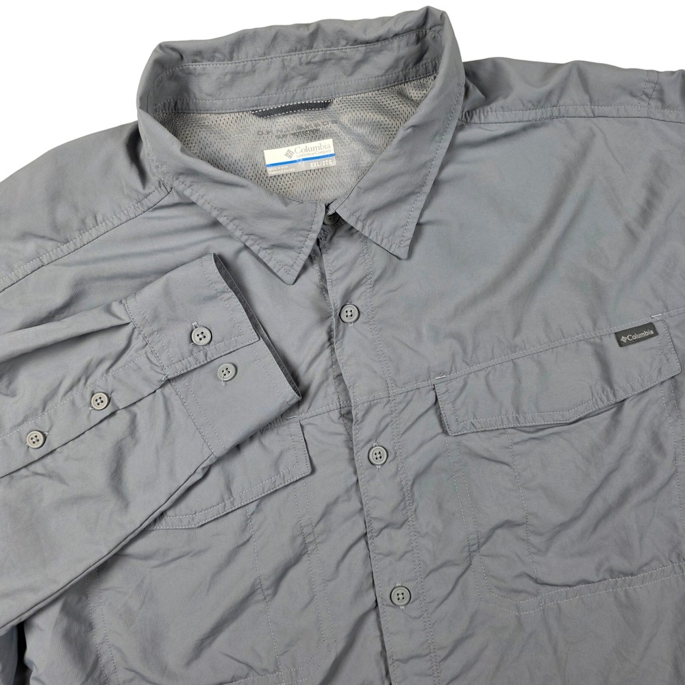 Columbia Men's Long Sleeve Outdoor Shirt XXL Gray‎ Omni Shade Sun Protection 2XL